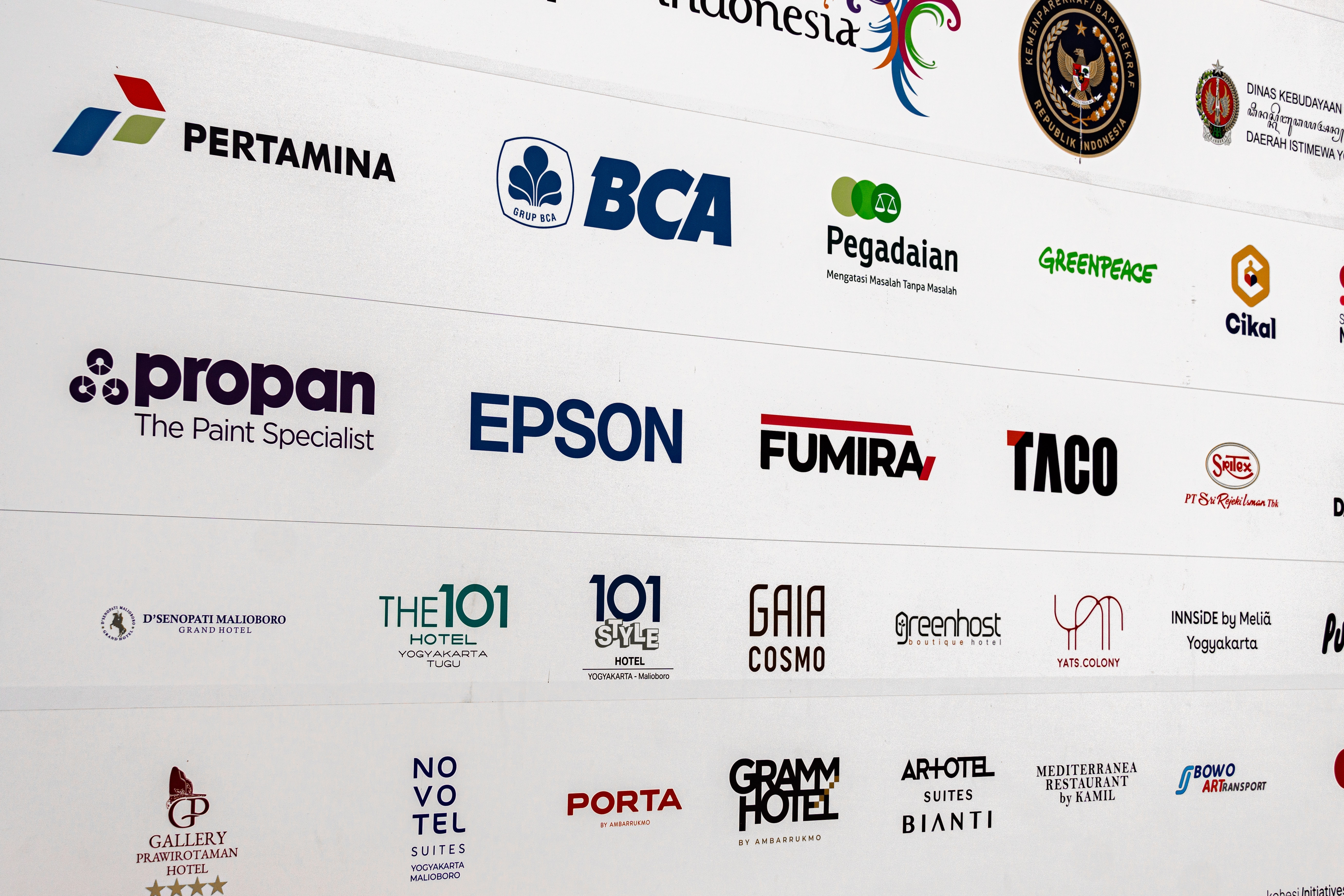Sponsorship partner wall